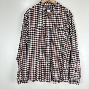 Patagonia Men's Large Organic Cotton Long Sleeve Flannel Outdoor Check Shirt